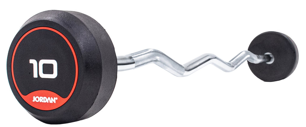 Rubber Barbells Bars Set 10 Curl Bar Rack