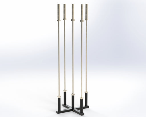 Trigon Vertical Olympic Bar X Holder (Holds 5 Bars)