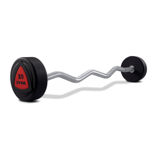 Ziva ZVO Urethane EZ Curl Barbell Sets - Best Gym Equipment