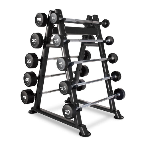 Physical Company 10 PU Barbell Set with Rack (10-45Kg)