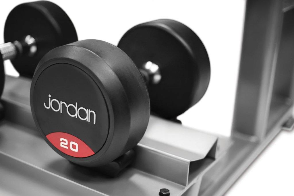Jordan Rack Retractor Jordan Dumbbell Rack Oval Frame (12 Pair - 2 Tier) — Best Gym Equipment