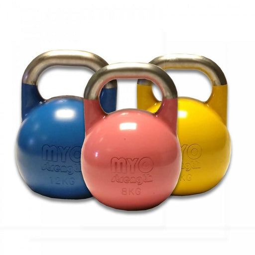 MYO Strength Competition Kettlebell - Beginner Set – 8kg, 12kg, 16kg (3 Bells)