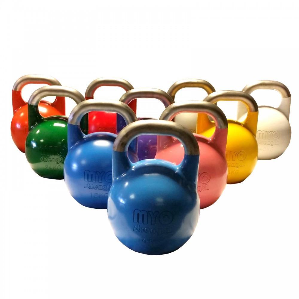 MYO Strength Competition Kettlebell - Complete Set – 4kg – 40kg (10 Bells)