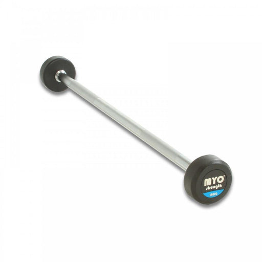 MYO Strength Rubber Barbell with PU End Cap - 10kg Straight