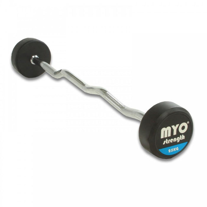 MYO Strength Rubber Barbell with PU End Cap - Pair