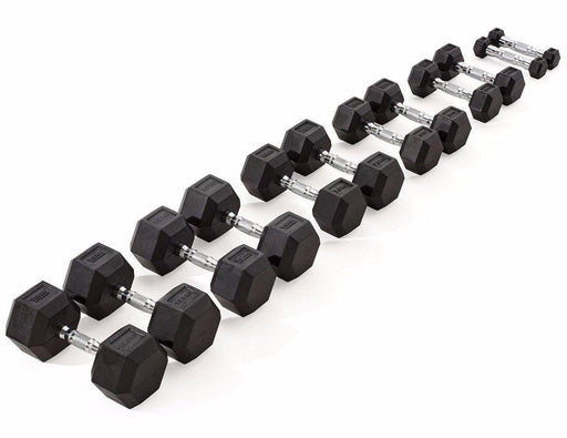 York Individual Rubber Hex Dumbbell (up to 50kg) - Best Gym Equipment