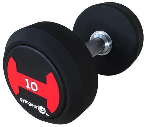 GymGear Rubber Solid Ends Dumbbells Sets (up to 50kg) - Best Gym Equipment